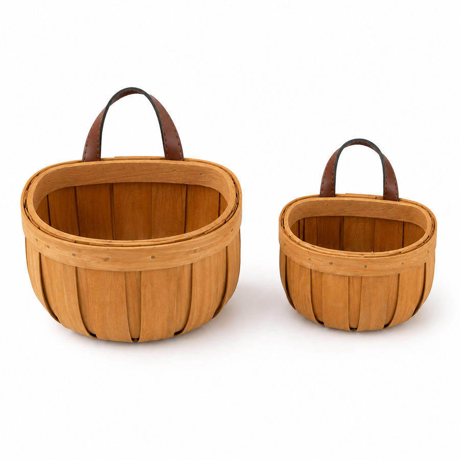 bamboo hanging storage basket product view