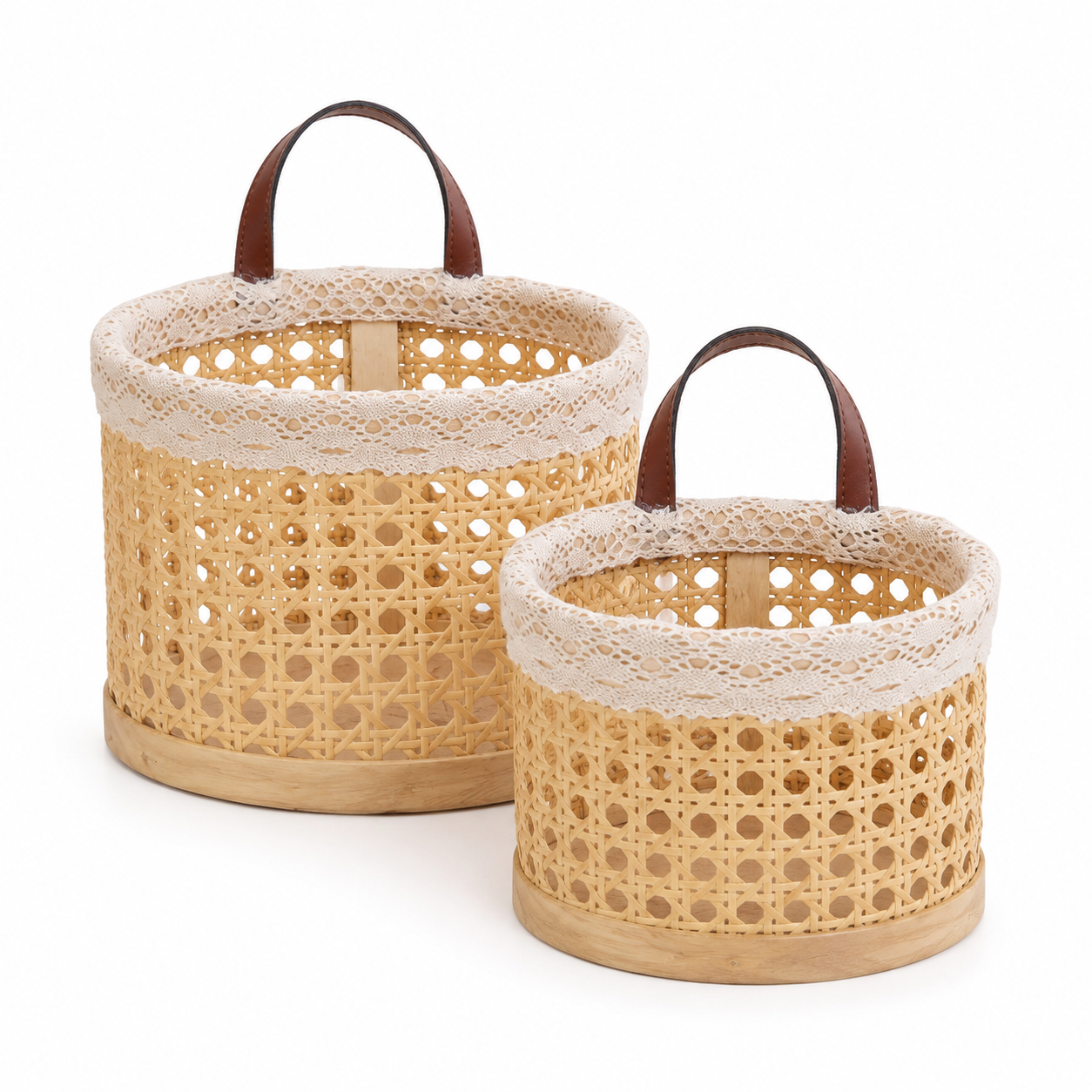 Hanging Woven Storage Basket with Handle | 2 Sizes
