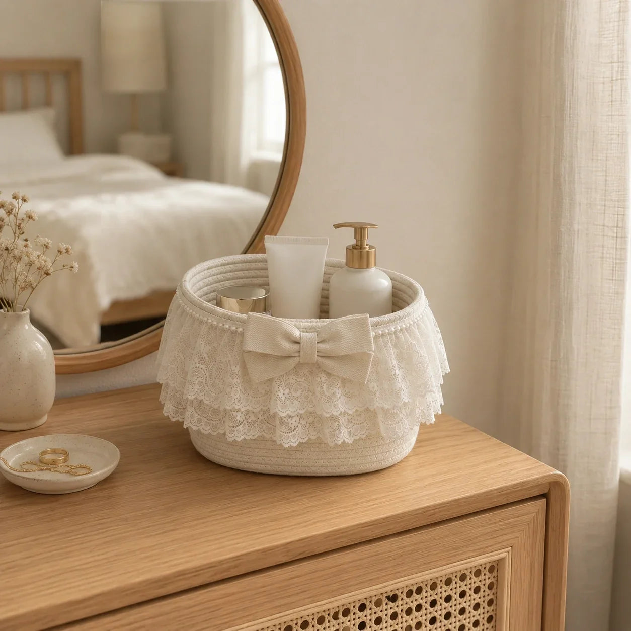 How to Use Decorative Cotton Rope Baskets for a Soft, Clutter-Free Bedroom