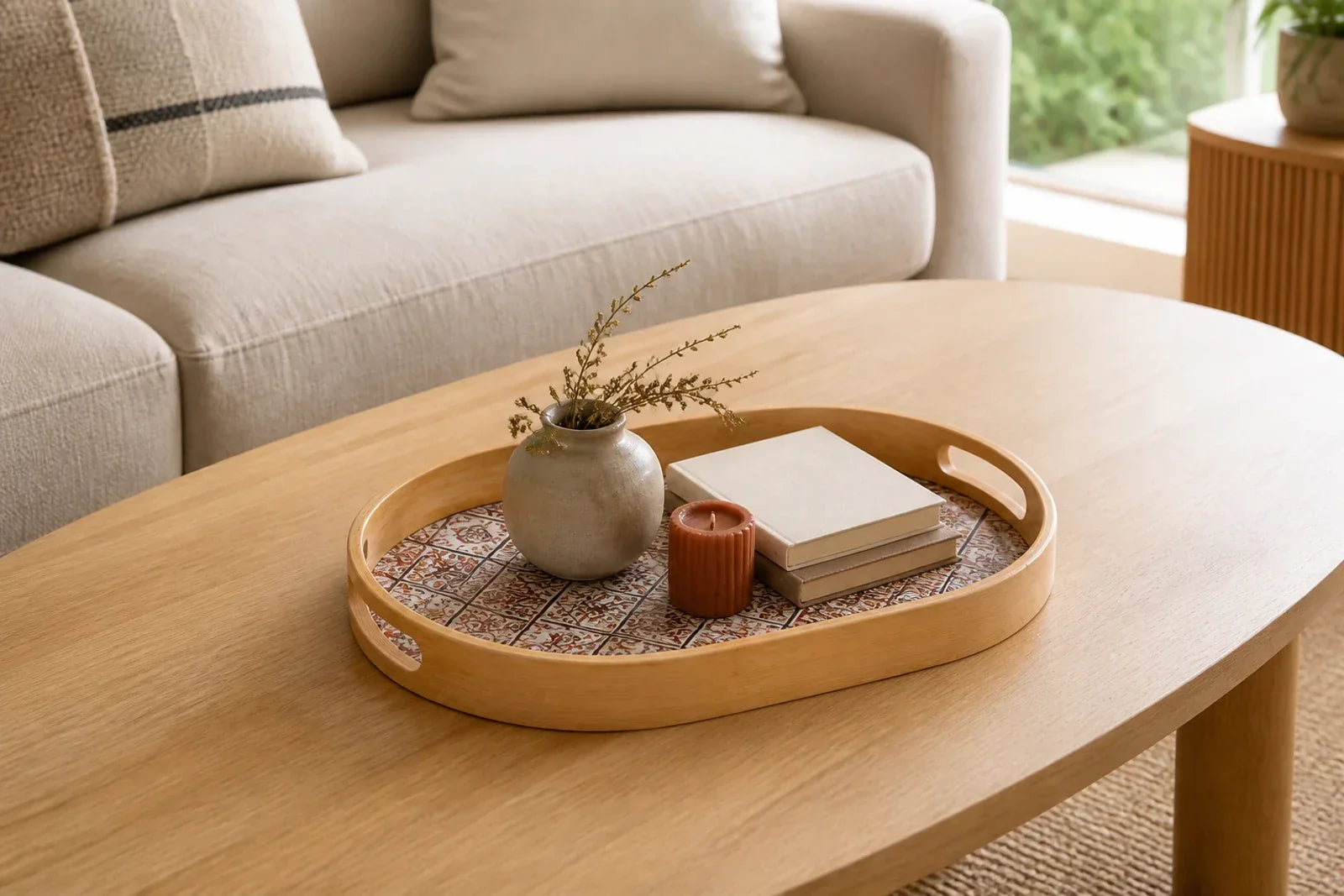 How to Style a Serving Tray for a Coffee Table or Kitchen Island