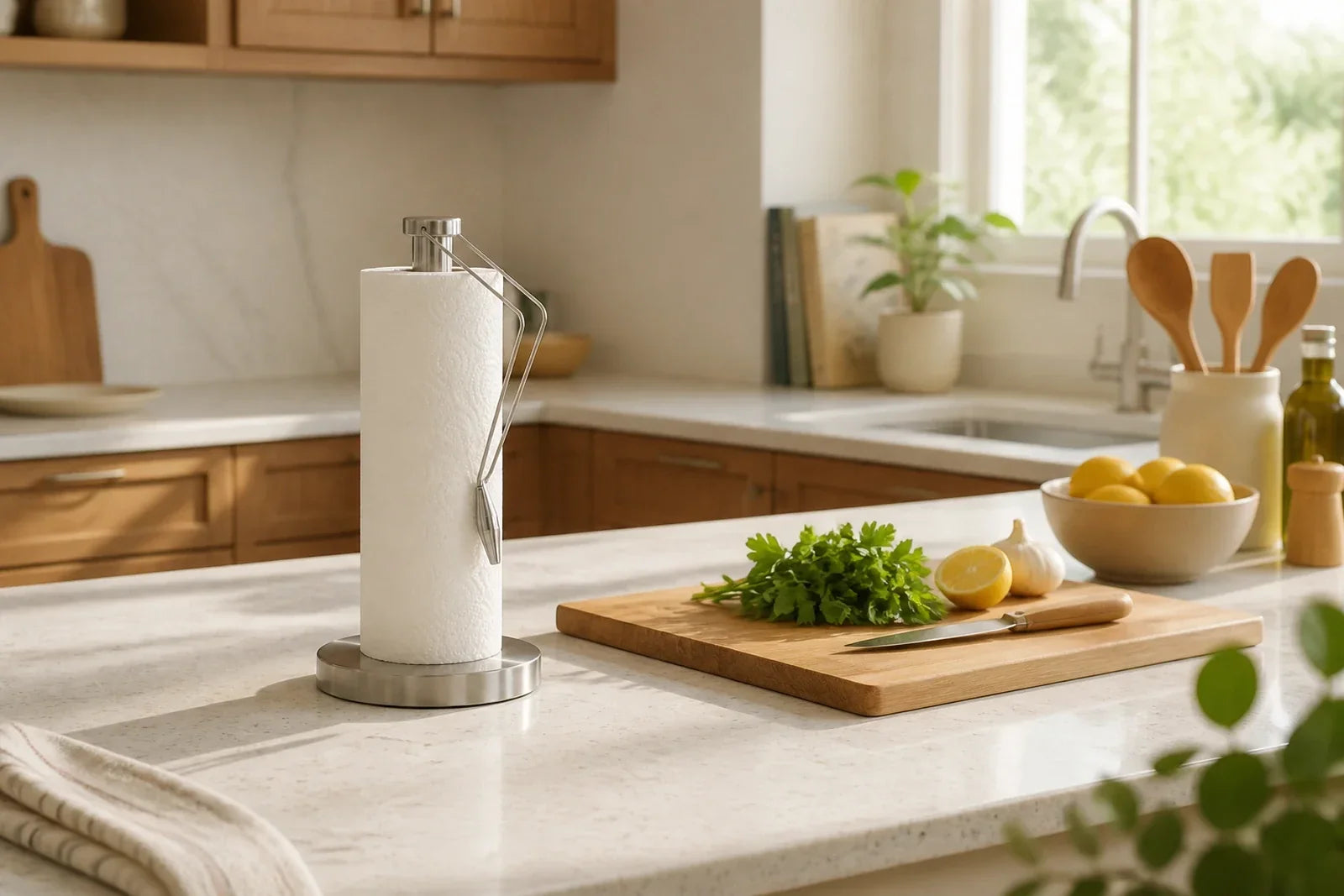 How to Keep Paper Towels Accessible Without Crowding a Small Kitchen Counter