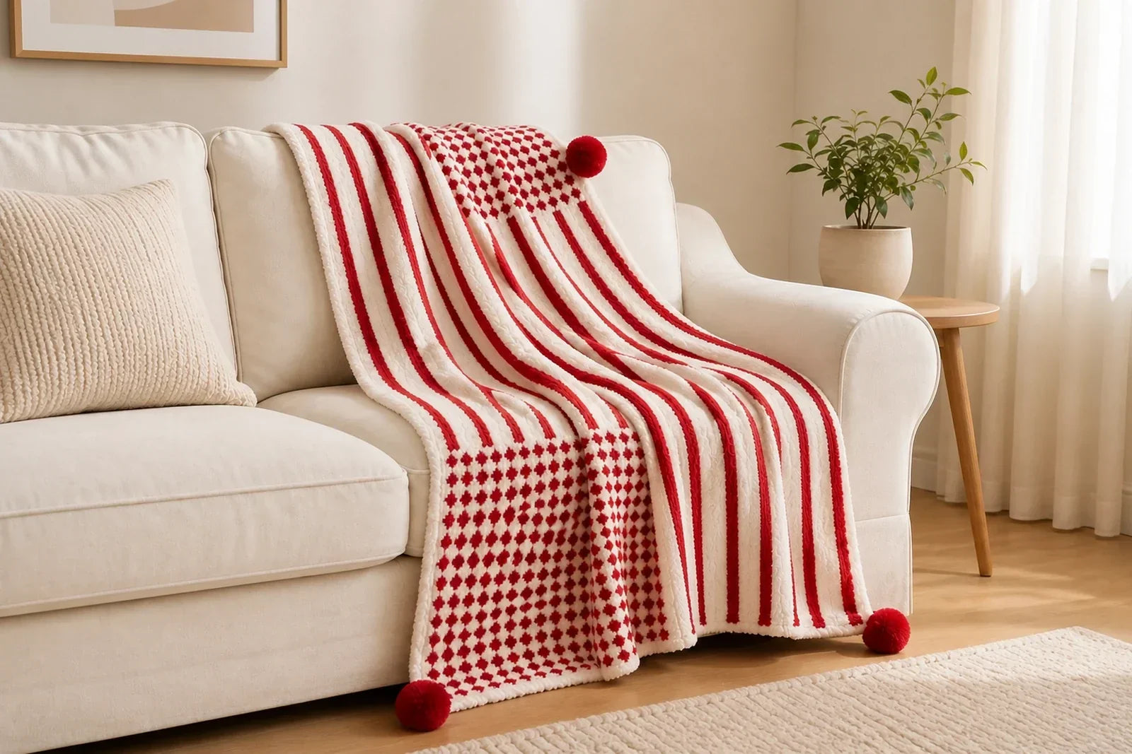 How to Style a Throw Blanket on a Sofa or Bed for a Calm, Layered Look