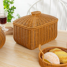 Rattan Storage Baskets with Lids size or option view