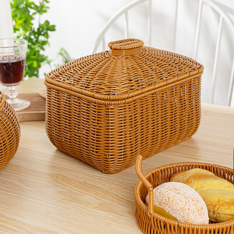 Rattan Storage Baskets with Lids size or option view