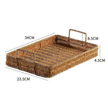 Rattan Fruit Basket for Tabletop Display styled in a natural home setting