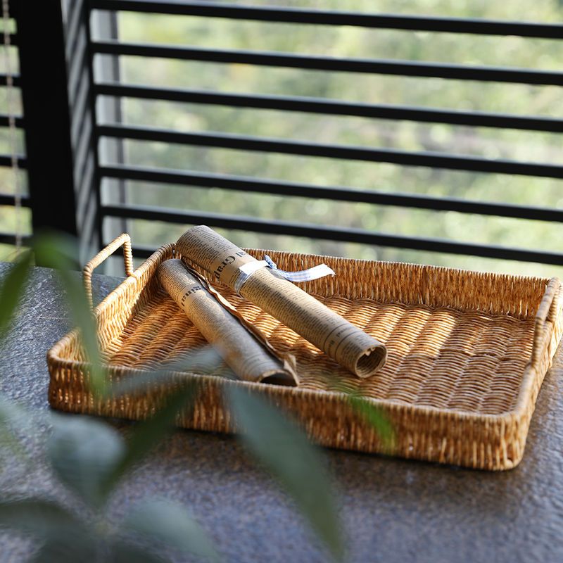 Rattan Fruit Basket for Tabletop Display size or option view