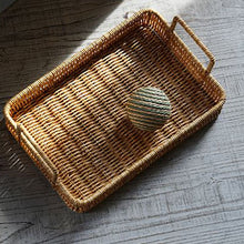 Rattan Fruit Basket for Tabletop Display styled in a natural home setting