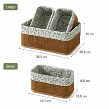 4-Piece Floral Fabric Storage Basket Set alternate angle