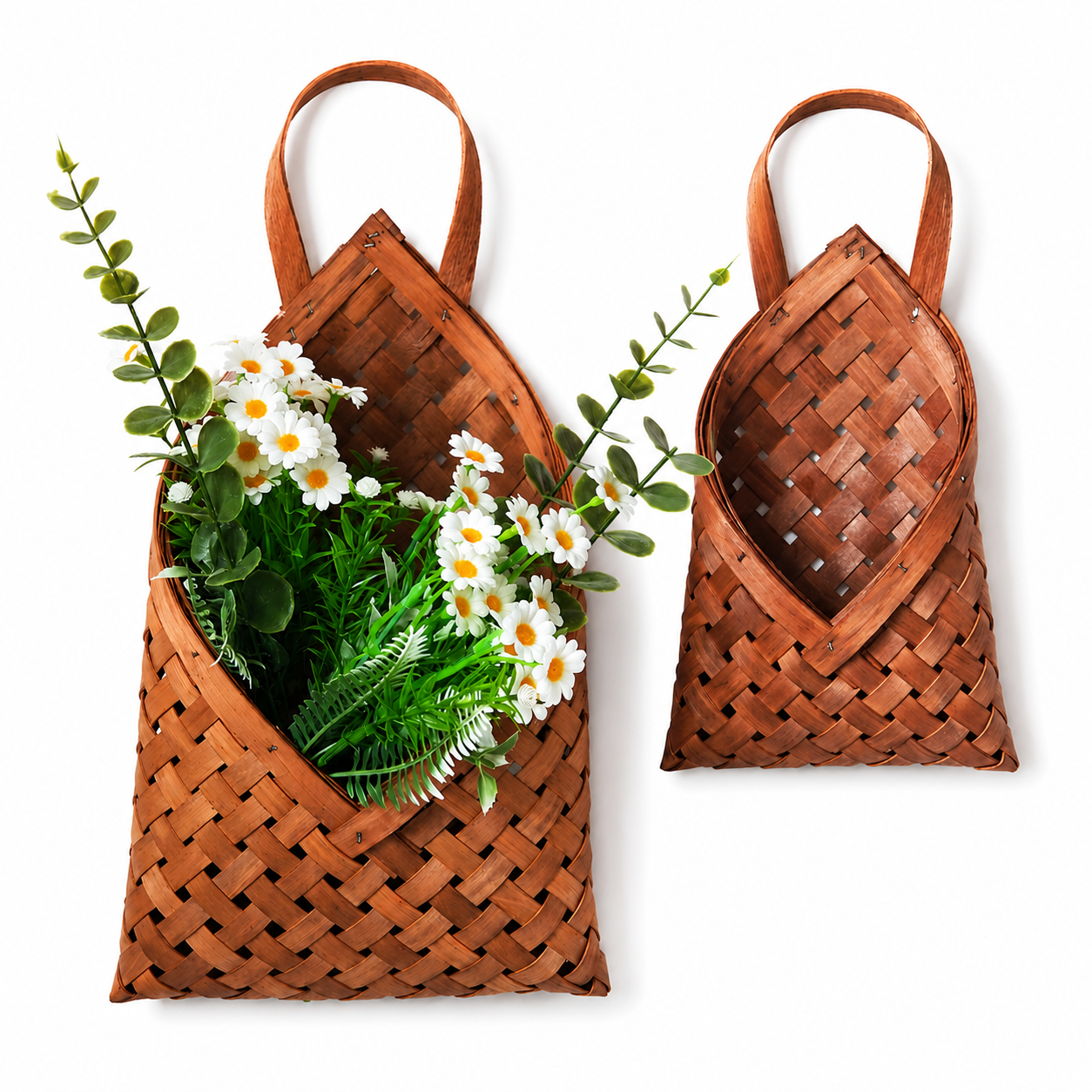 bamboo wall hanging basket product view