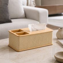 Bamboo Tissue Box Cover for Bathroom and Vanity size or option view