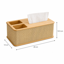 Bamboo Tissue Box Cover for Bathroom and Vanity alternate angle