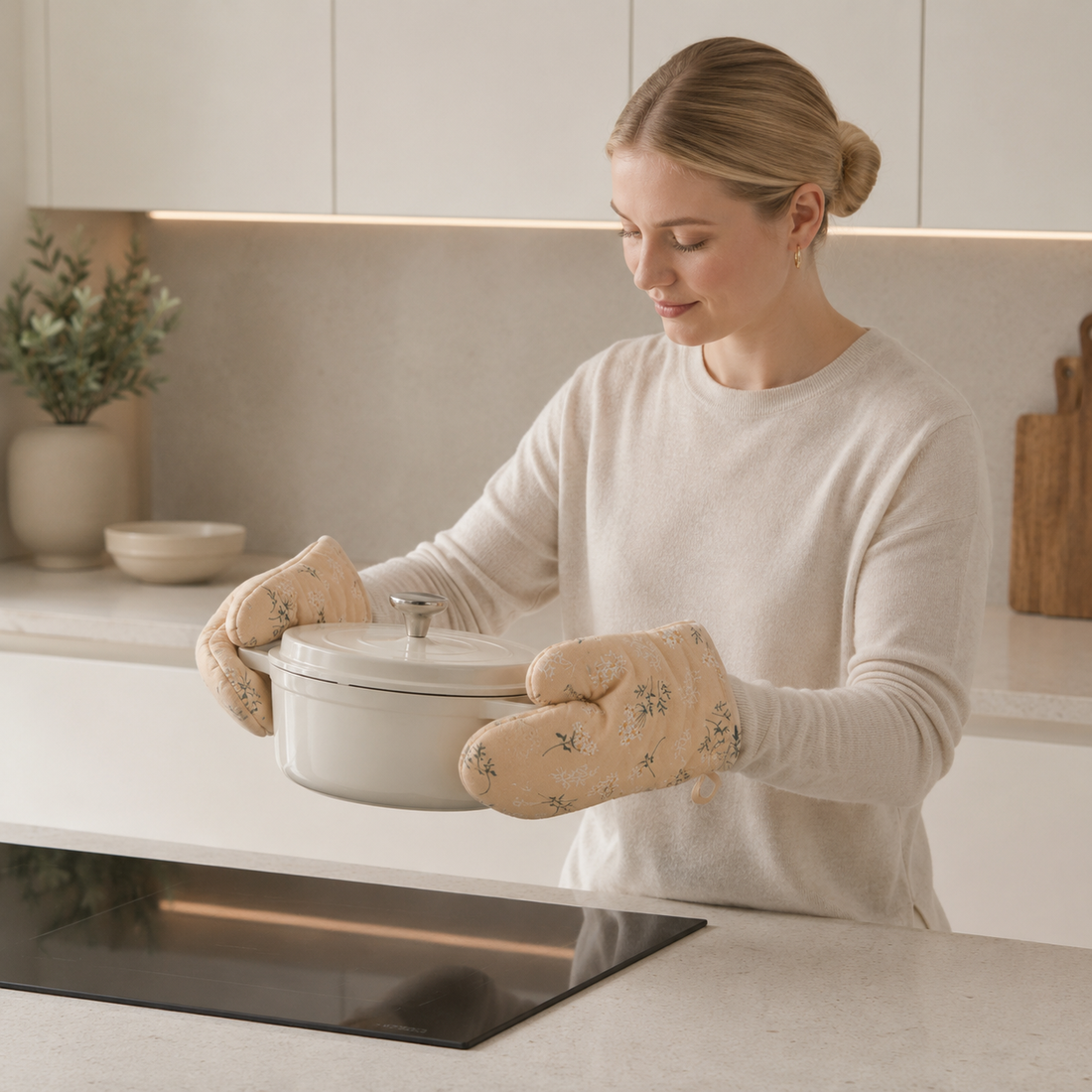Floral Oven Mitt for Everyday Kitchen Use grouped product view