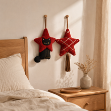 Red Plush Star Hanging Ornament | Cat & Tassel Designs