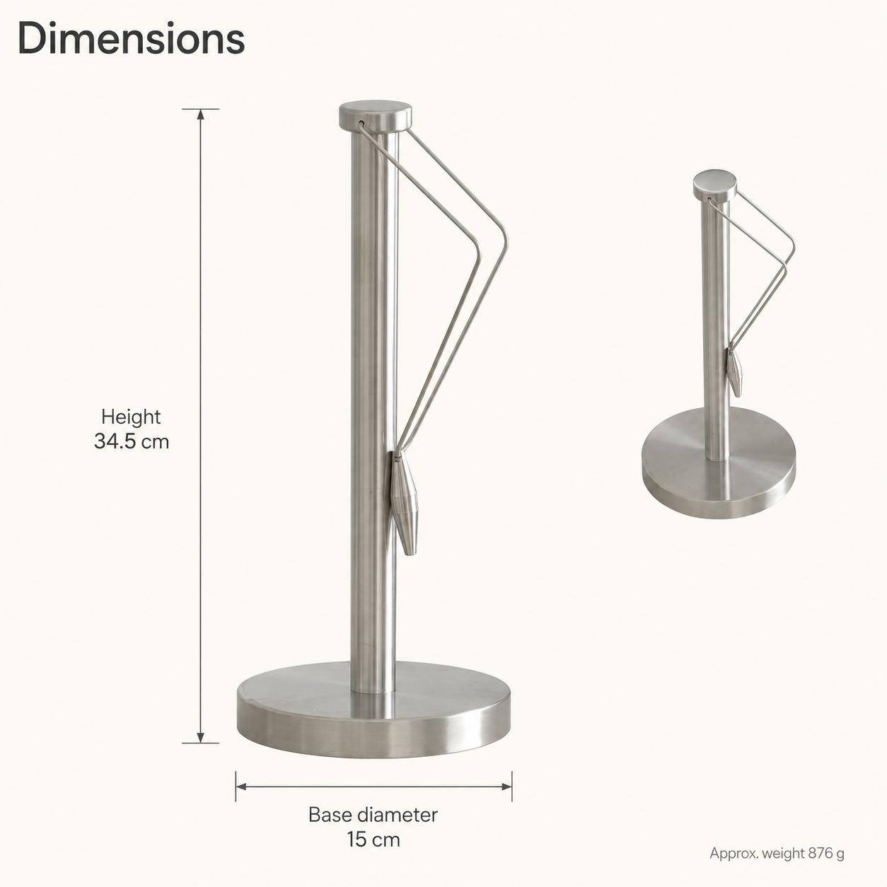 Stainless Steel Paper Towel Holder with Tension Arm