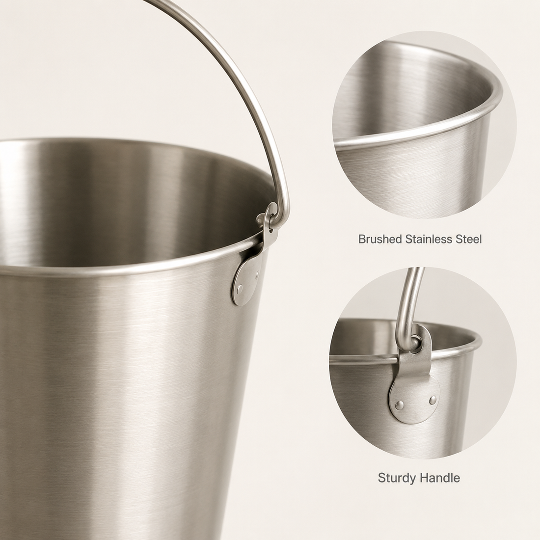 304 Stainless Steel Mini Bucket | 0.7L to 1.8L