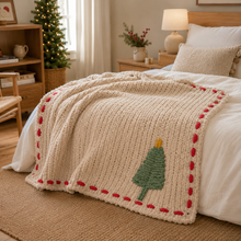 Christmas Tree Throw Blanket 130×160cm | Plush Holiday Decor