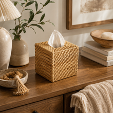 rattan tissue box cover product view