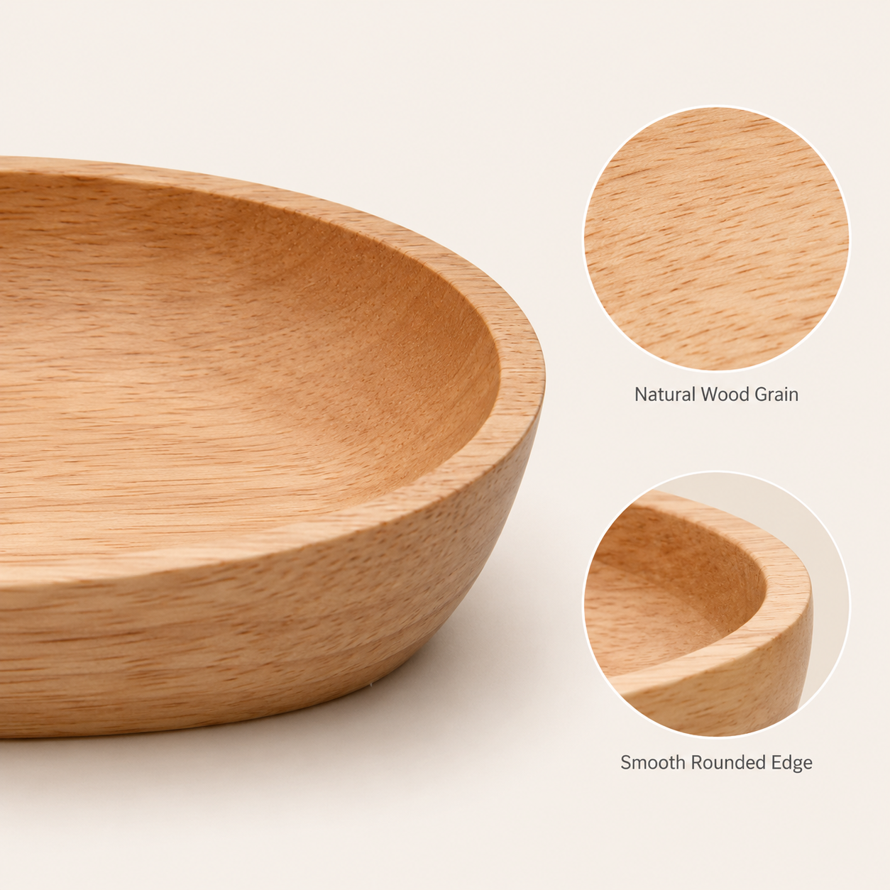 Oval Wooden Catchall Tray | 3 Sizes | Desk Organizer