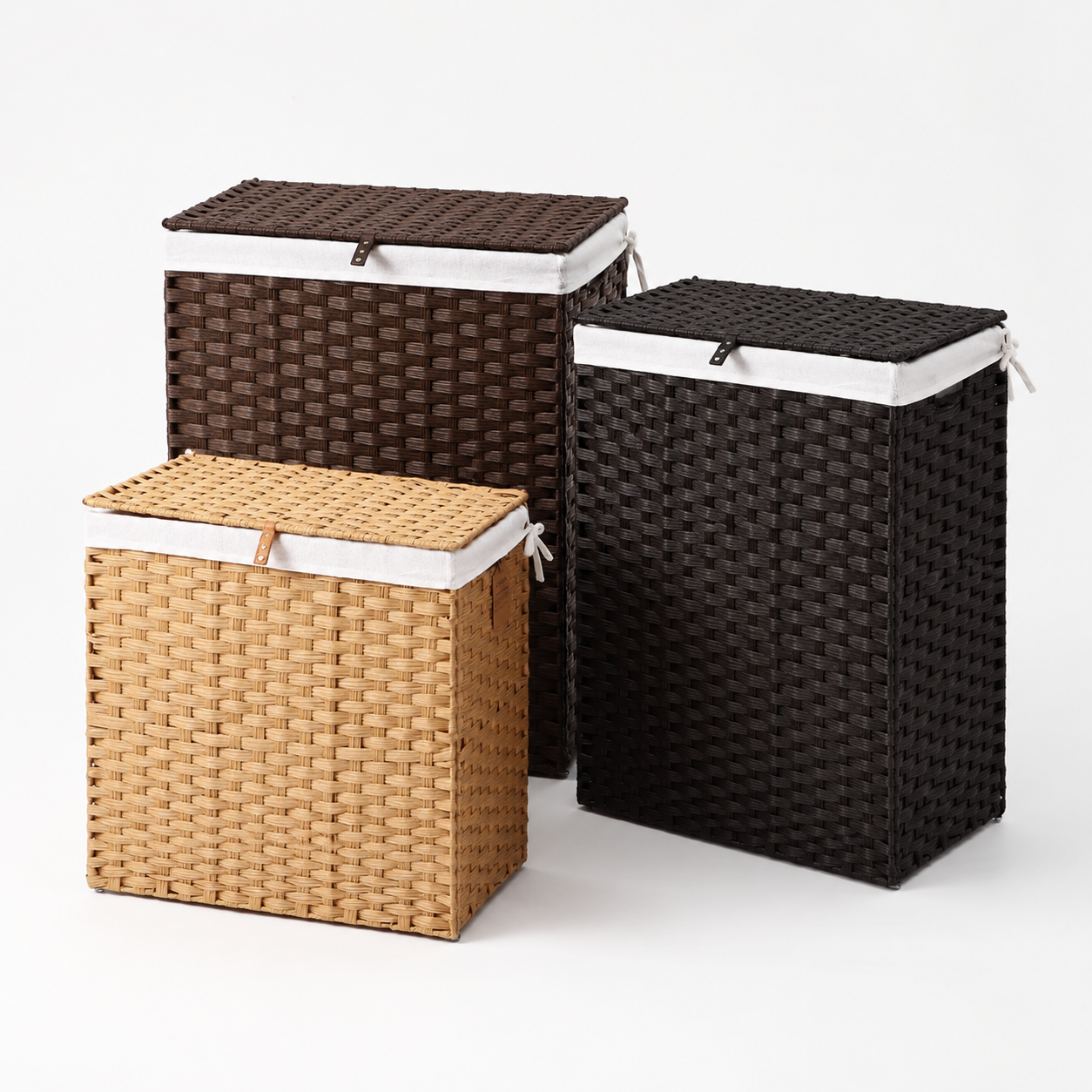 Woven Laundry Hamper with Lid & Divider | 2 Sizes