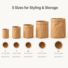 Washable Kraft Paper Plant Pot Cover & Storage Bag | 5 Sizes
