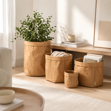 Washable Kraft Paper Plant Pot Cover & Storage Bag | 5 Sizes