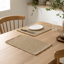 Natural Jute Woven Placemat 44×30cm | 2 Colors