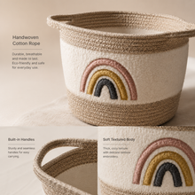 Rainbow Cotton Rope Storage Basket | 3 Sizes
