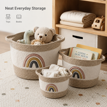 Rainbow Cotton Rope Storage Basket | 3 Sizes