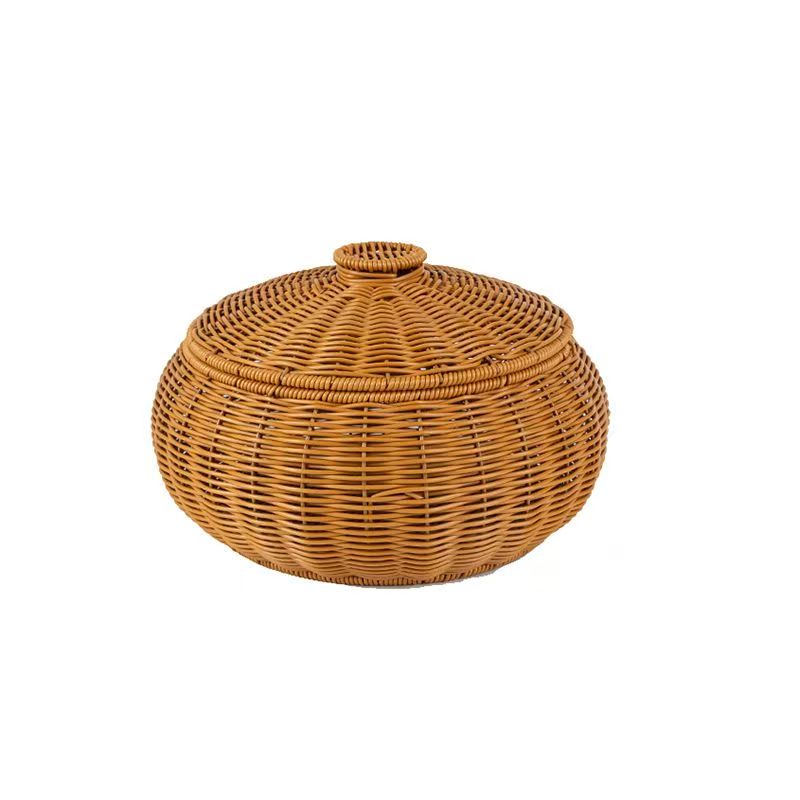 rattan storage baskets with lids product view